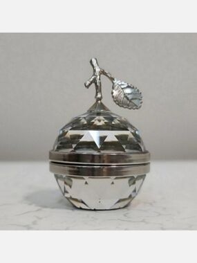 Vintage Swarovski 1980's Crystal Apple Photo Stand | Signed | Retired ~ EUC